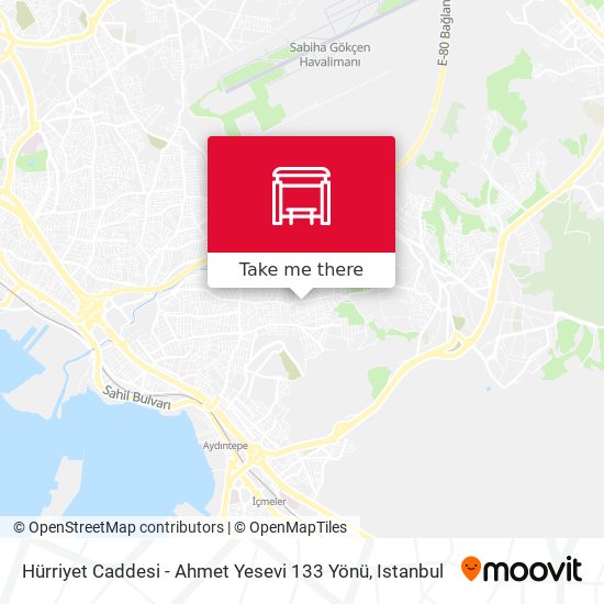 Hürriyet Caddesi - Ahmet Yesevi 133 Yönü map