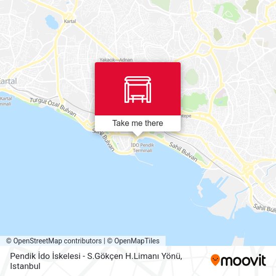 Pendik İdo İskelesi - S.Gökçen H.Limanı Yönü map