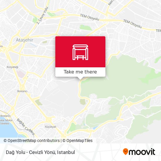Dağ Yolu - Cevizli Yönü map