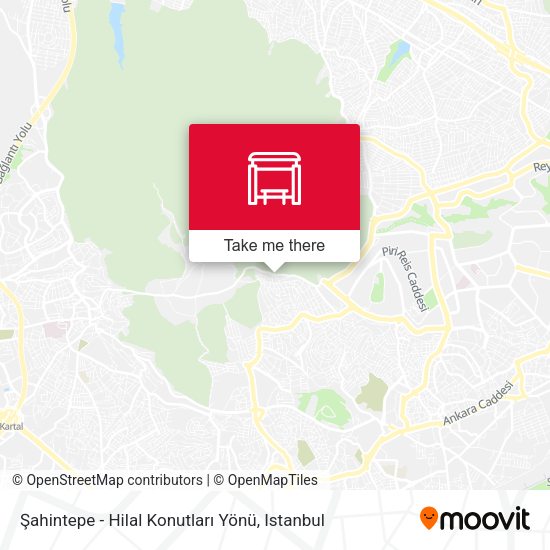 Şahintepe - Hilal Konutları Yönü map