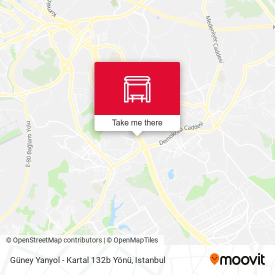 Güney Yanyol - Kartal 132b Yönü map