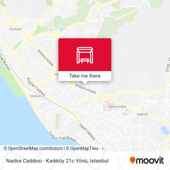 Nadire Caddesi - Kadıköy 21c Yönü map