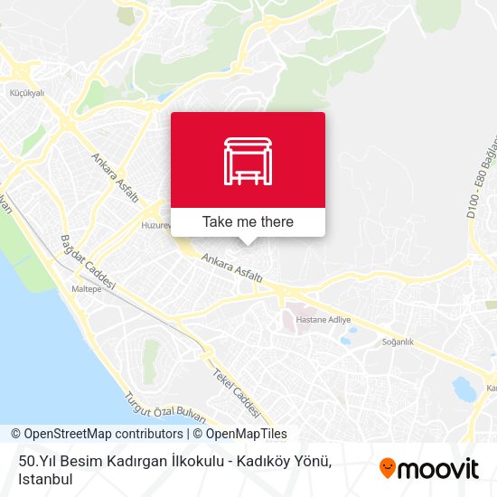 50.Yıl Besim Kadırgan İlkokulu - Kadıköy Yönü map