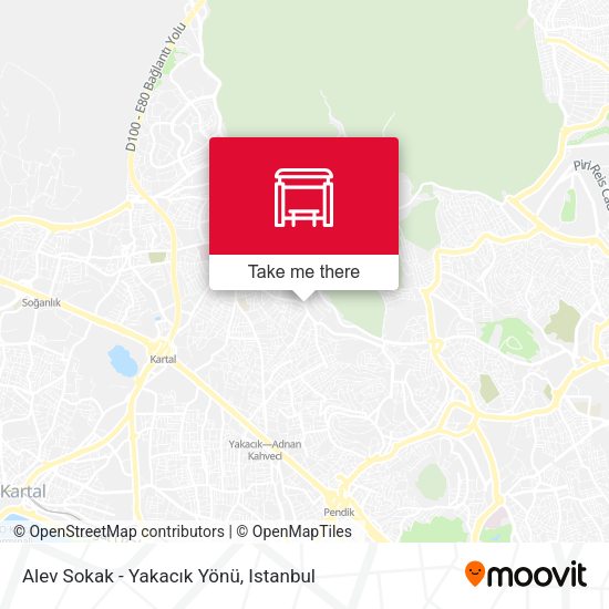 Alev Sokak - Yakacık Yönü map