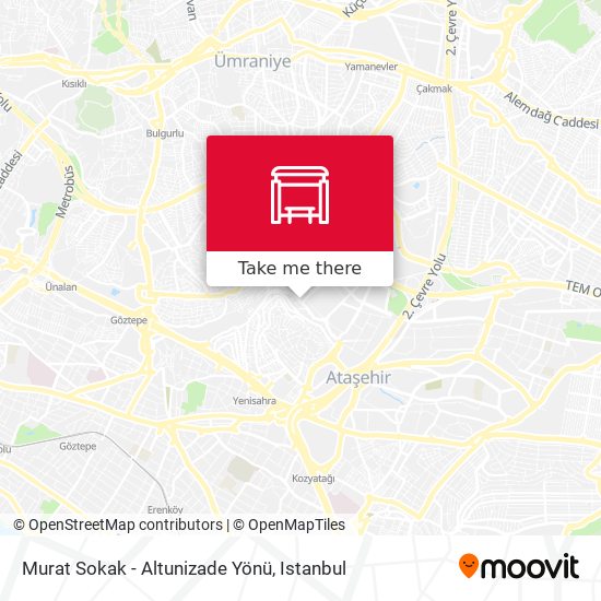 Murat Sokak - Altunizade Yönü map