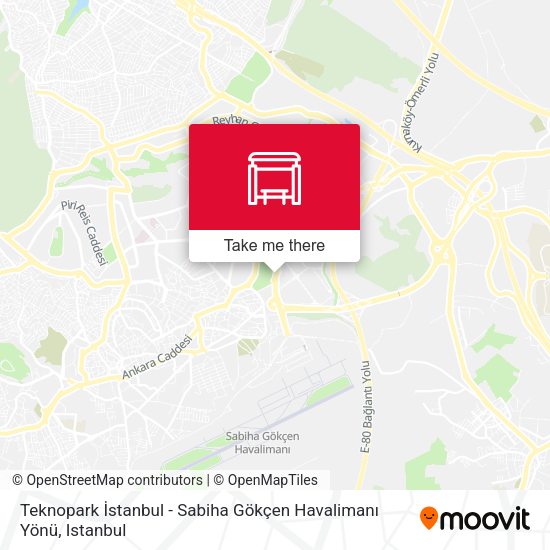 Teknopark İstanbul - Sabiha Gökçen Havalimanı Yönü map