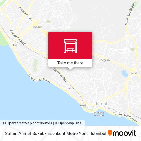 Sultan Ahmet Sokak - Esenkent Metro Yönü map