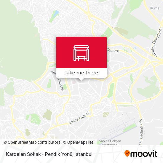 Kardelen Sokak - Pendik Yönü map