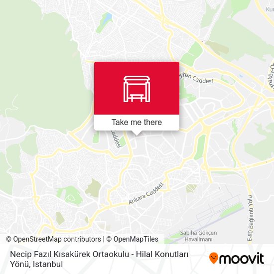 Necip Fazıl Kısakürek Ortaokulu - Hilal Konutları Yönü map