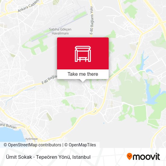 Ümit Sokak - Tepeören Yönü map