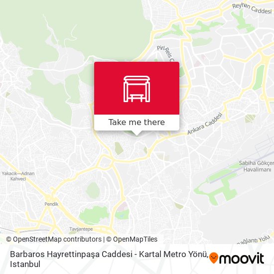 Barbaros Hayrettinpaşa Caddesi - Kartal Metro Yönü map