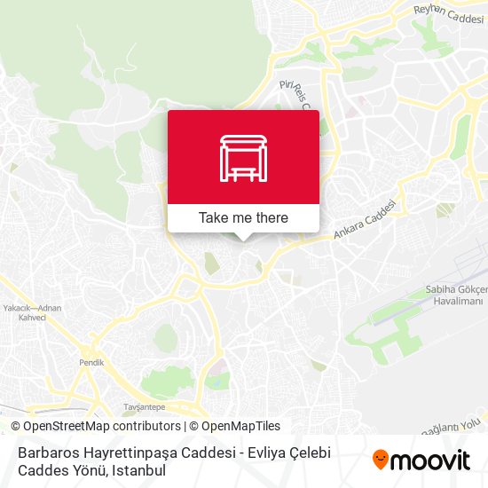 Barbaros Hayrettinpaşa Caddesi - Evliya Çelebi Caddes Yönü map