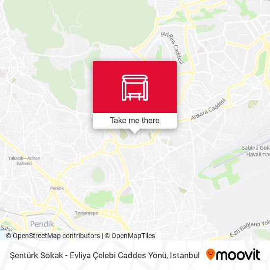 Şentürk Sokak - Evliya Çelebi Caddes Yönü map