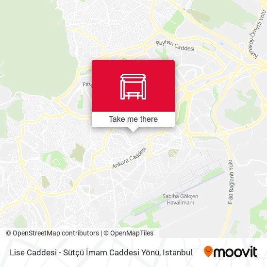 Lise Caddesi - Sütçü İmam Caddesi Yönü map