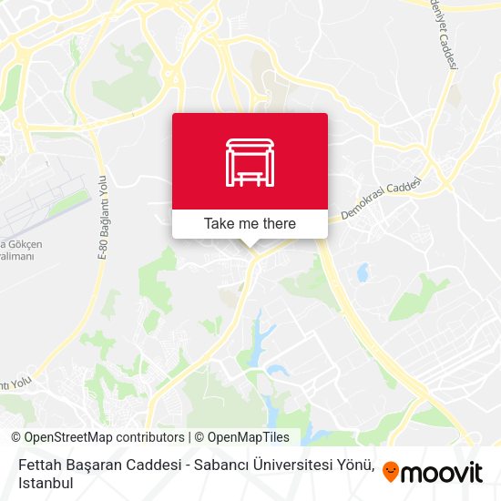 Fettah Başaran Caddesi - Sabancı Üniversitesi Yönü map