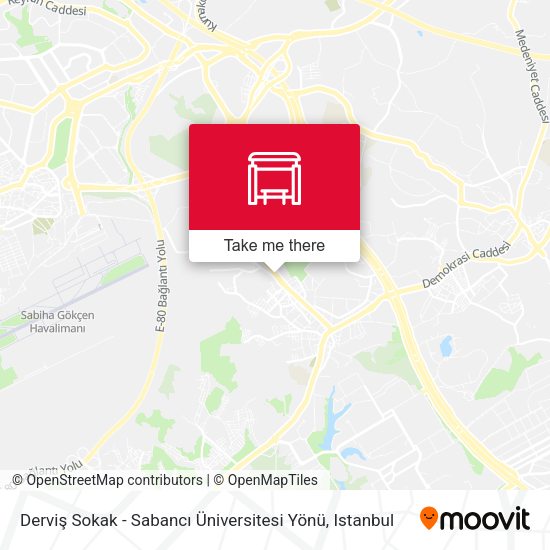 Derviş Sokak - Sabancı Üniversitesi Yönü map
