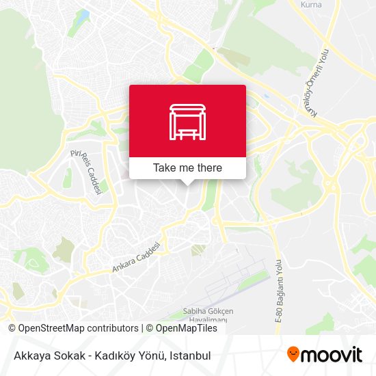 Akkaya Sokak - Kadıköy Yönü map
