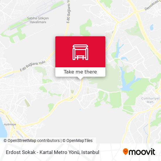Erdost Sokak - Kartal Metro Yönü map