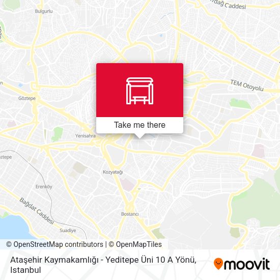 Ataşehir Kaymakamlığı - Yeditepe Üni 10 A Yönü map