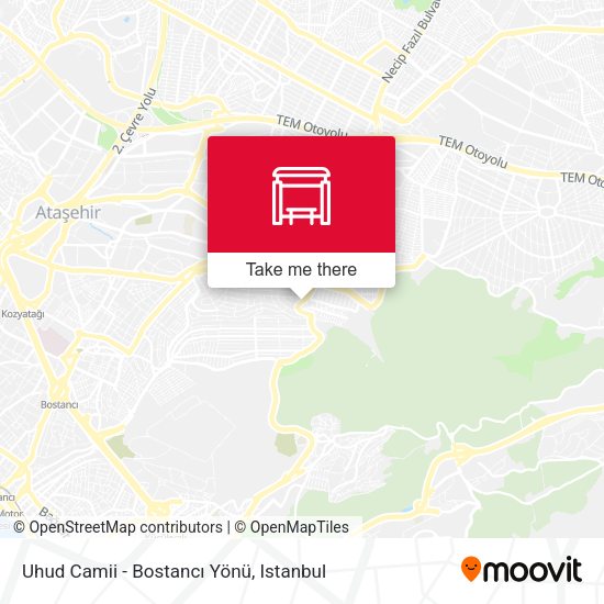 Uhud Camii - Bostancı Yönü map