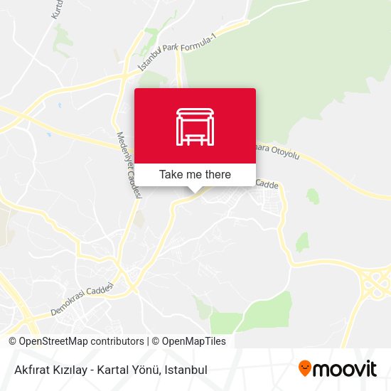 Akfırat Kızılay - Kartal Yönü map