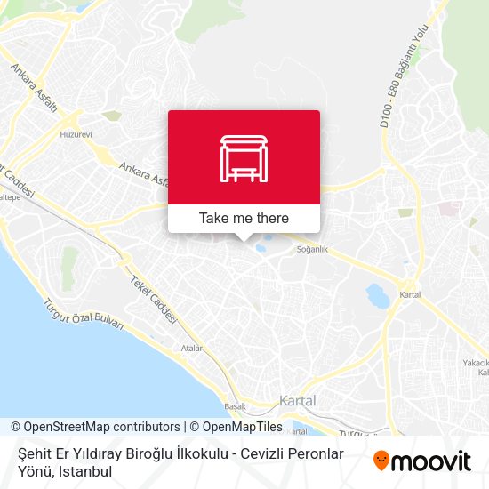 Şehit Er Yıldıray Biroğlu İlkokulu - Cevizli Peronlar Yönü map