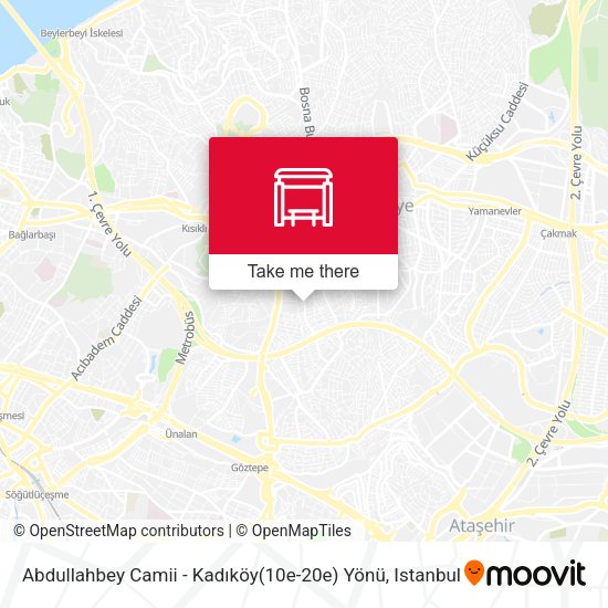 Abdullahbey Camii - Kadıköy(10e-20e) Yönü map