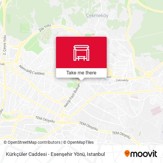 Kürkçüler Caddesi - Esenşehir Yönü map