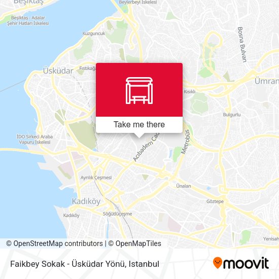 Faikbey Sokak - Üsküdar Yönü map