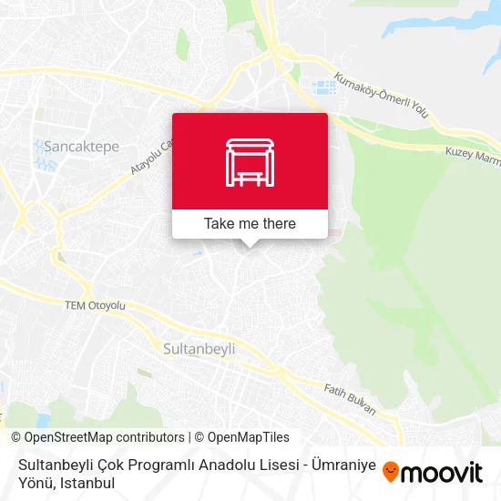 Sultanbeyli Çok Programlı Anadolu Lisesi - Ümraniye Yönü map