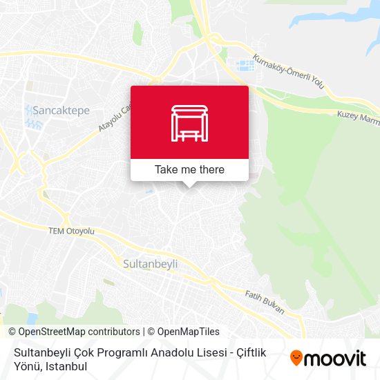 Sultanbeyli Çok Programlı Anadolu Lisesi - Çiftlik Yönü map