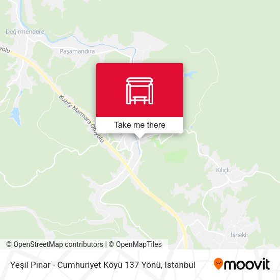 Yeşil Pınar - Cumhuriyet Köyü 137 Yönü map