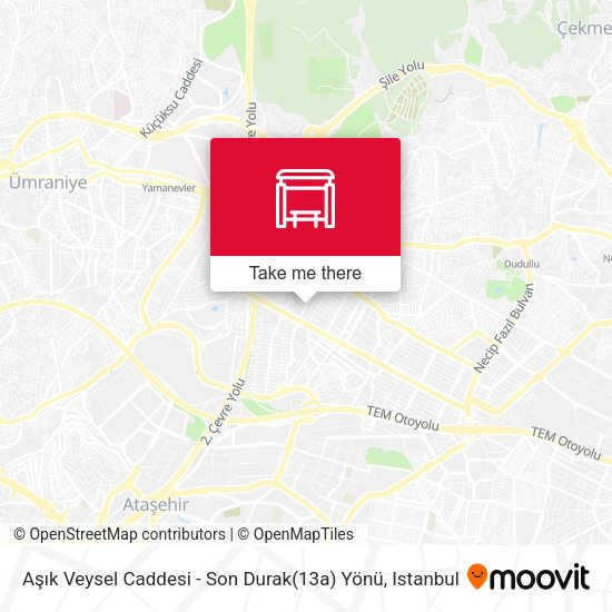 Aşık Veysel Caddesi - Son Durak(13a) Yönü map