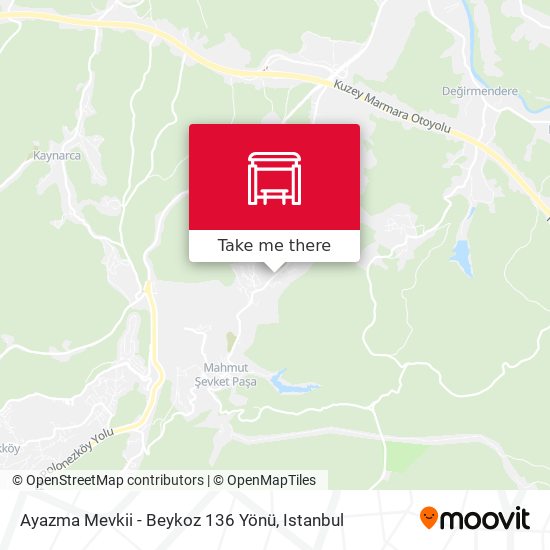 Ayazma Mevkii - Beykoz 136 Yönü map