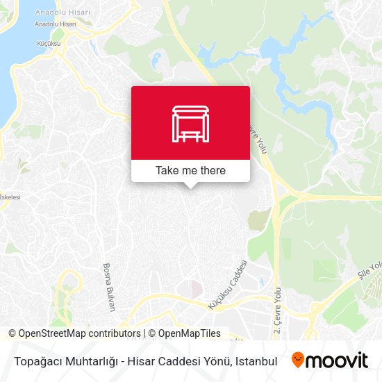 Topağacı Muhtarlığı - Hisar Caddesi Yönü map
