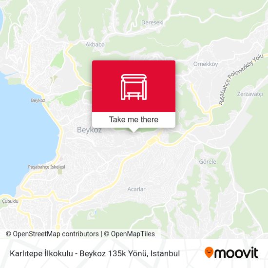 Karlıtepe İlkokulu - Beykoz 135k Yönü map