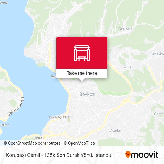 Korubaşı Camii - 135k Son Durak Yönü map