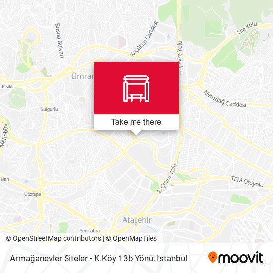Armağanevler Siteler - K.Köy 13b Yönü map