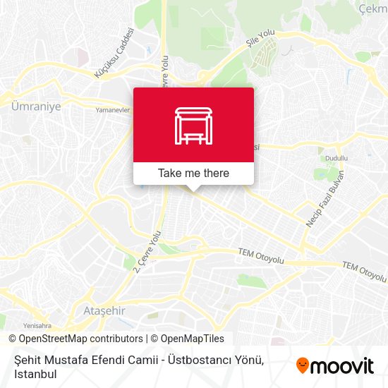 Şehit Mustafa Efendi Camii - Üstbostancı Yönü map