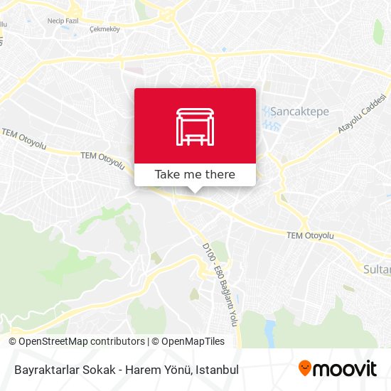 Bayraktarlar Sokak - Harem Yönü map