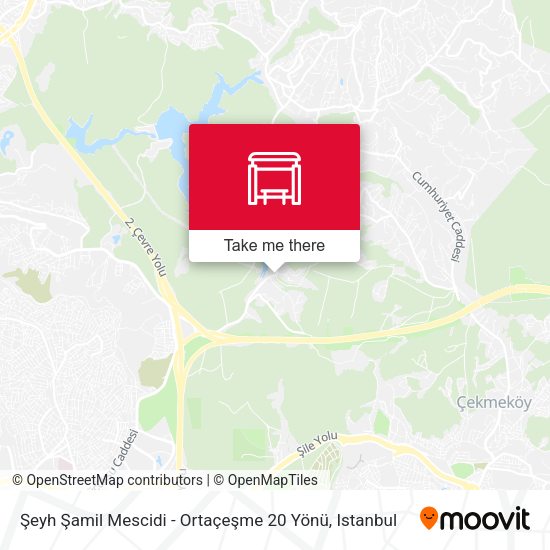 Şeyh Şamil Mescidi - Ortaçeşme 20 Yönü map