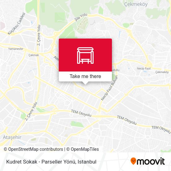 Kudret Sokak - Parseller Yönü map