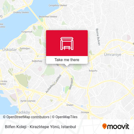 Bilfen Koleji - Kirazlıtepe Yönü map