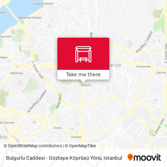 Bulgurlu Caddesi - Göztepe Köprüsü Yönü map