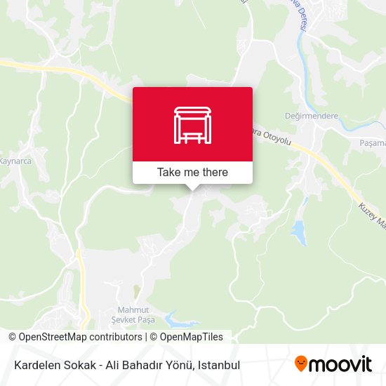 Kardelen Sokak - Ali Bahadır Yönü map