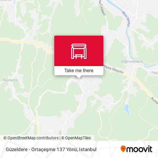 Güzeldere - Ortaçeşme 137 Yönü map