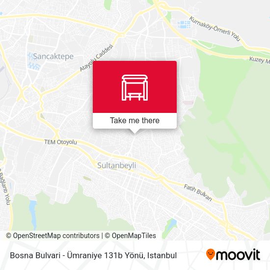 Bosna Bulvari - Ümraniye 131b Yönü map