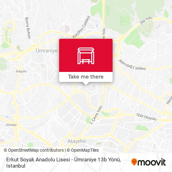 Erkut Soyak Anadolu Lisesi - Ümraniye 13b Yönü map
