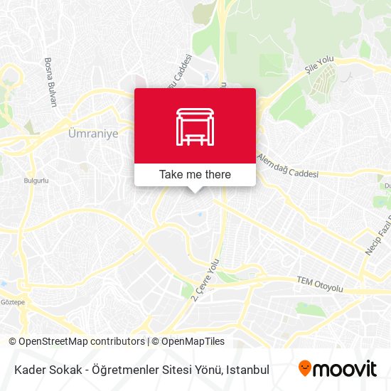 Kader Sokak - Öğretmenler Sitesi Yönü map