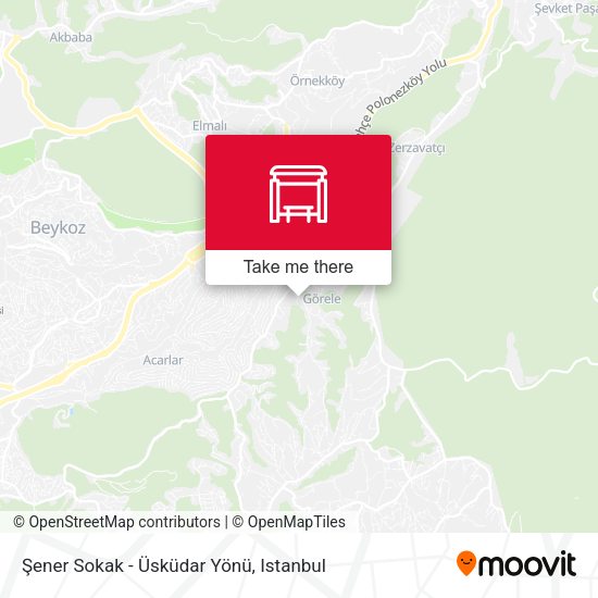 Şener Sokak - Üsküdar Yönü map
